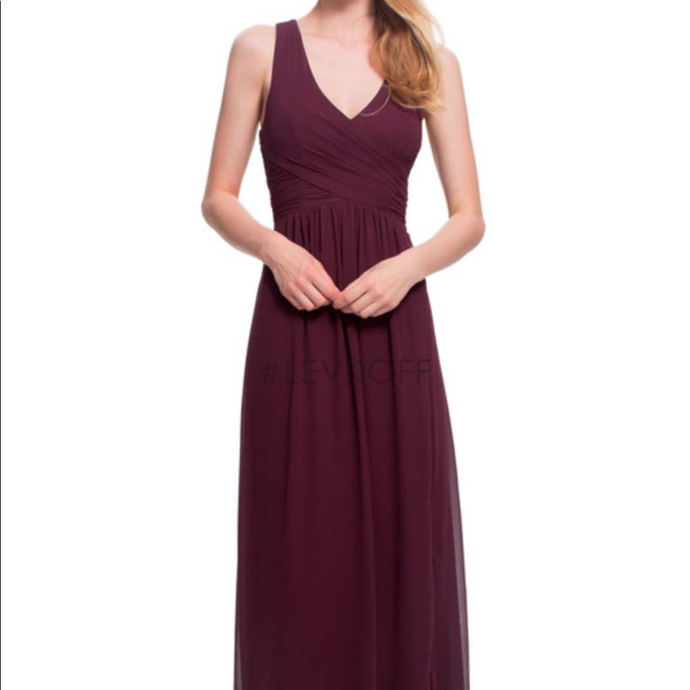 Bill Levkoff Bridesmaid Dress 7022 in Wine